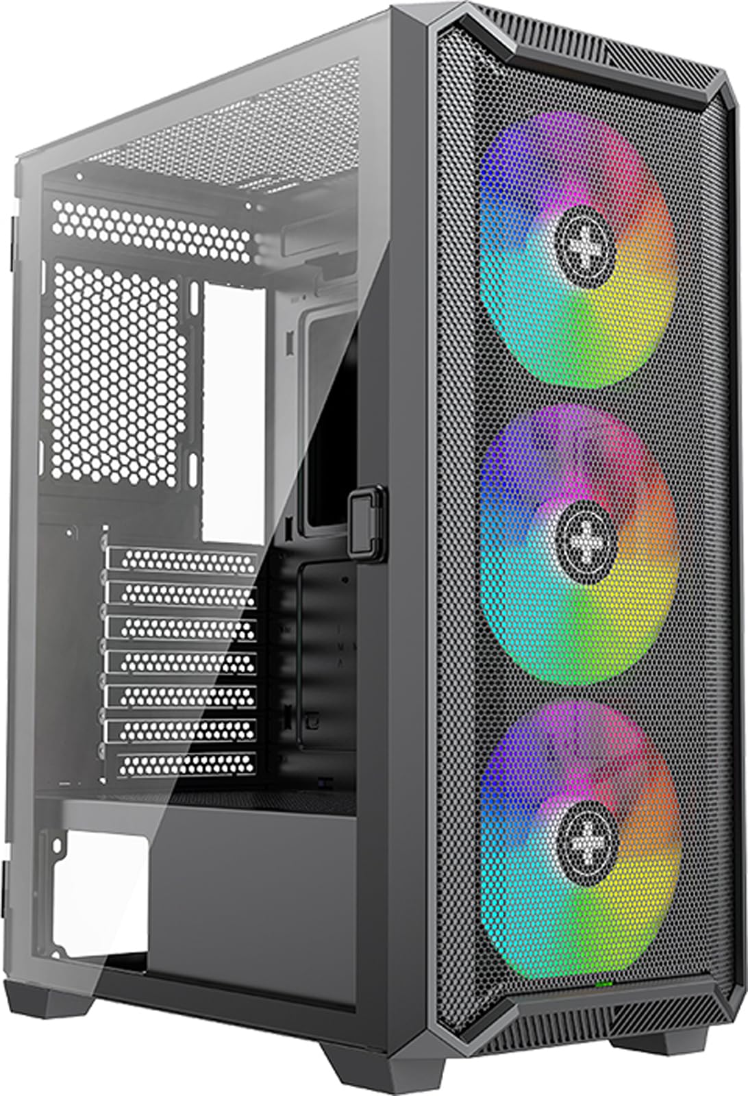 Xilence X613 XILENT Blade II Boîtier PC Gaming, 3X Ventilateurs ARGB 120 mm, Tour Moyenne ATX (Midi Tower), Panneau Avant Mesh pour Un Excellent Airflow avec Carte de contrôle PWM/ARGB