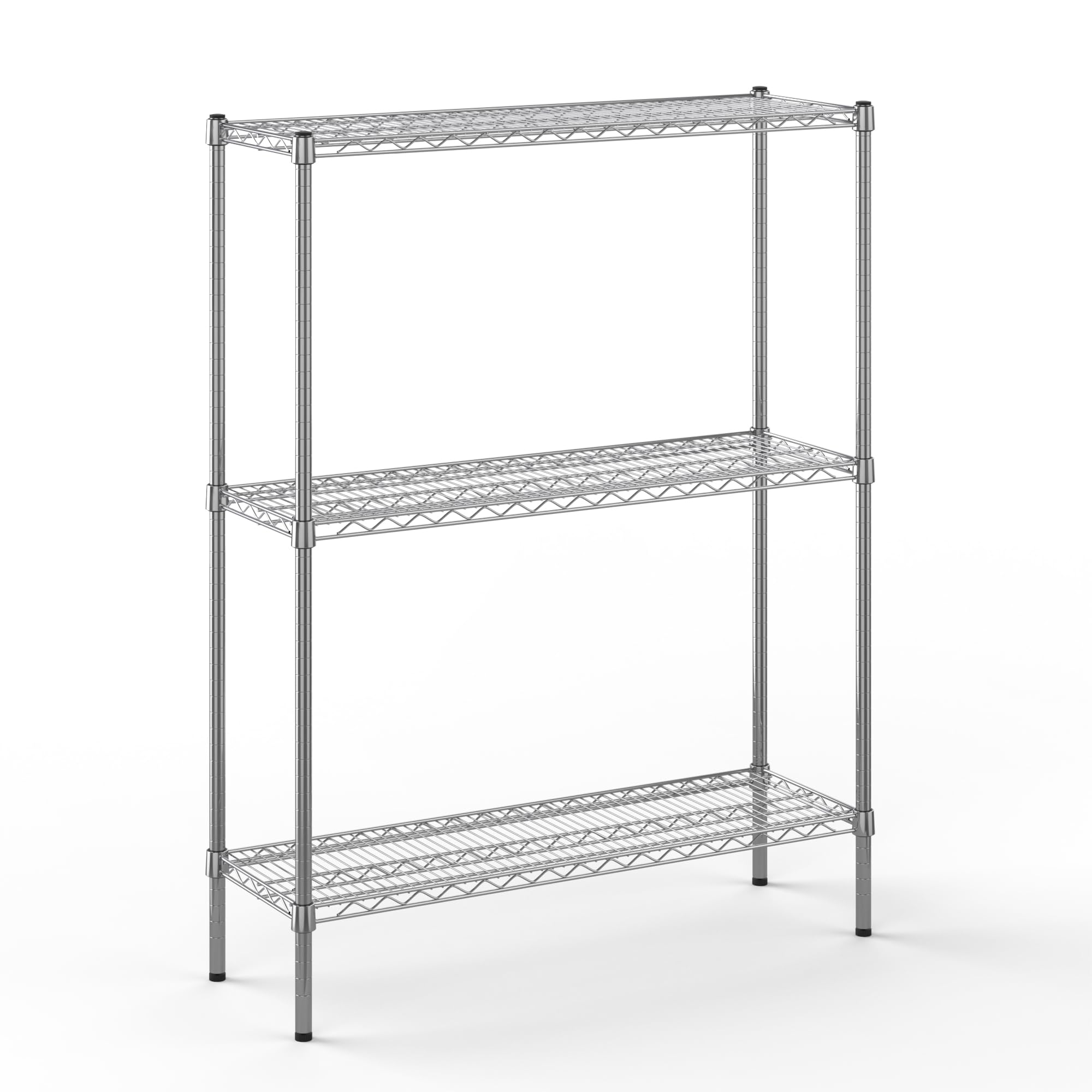 14" Deep x 42" Wide x 54" Height Wire Shelving Kit | 3-Tier | NSF Commercial Storage Rack Unit