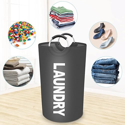 Miniatura 5 de StorageRight Cesta de Ropa Sucia Grande de 75L, Cesto de Ropa Sucia, Cesto de Ropa Sucia para Lavandería, Plegable, Cestas de Ropa Sucia