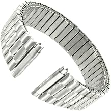 16-22mm WBHQ Brushed/Shiny Stainless Steel Tapered Expansion Mens Band XL 1710W