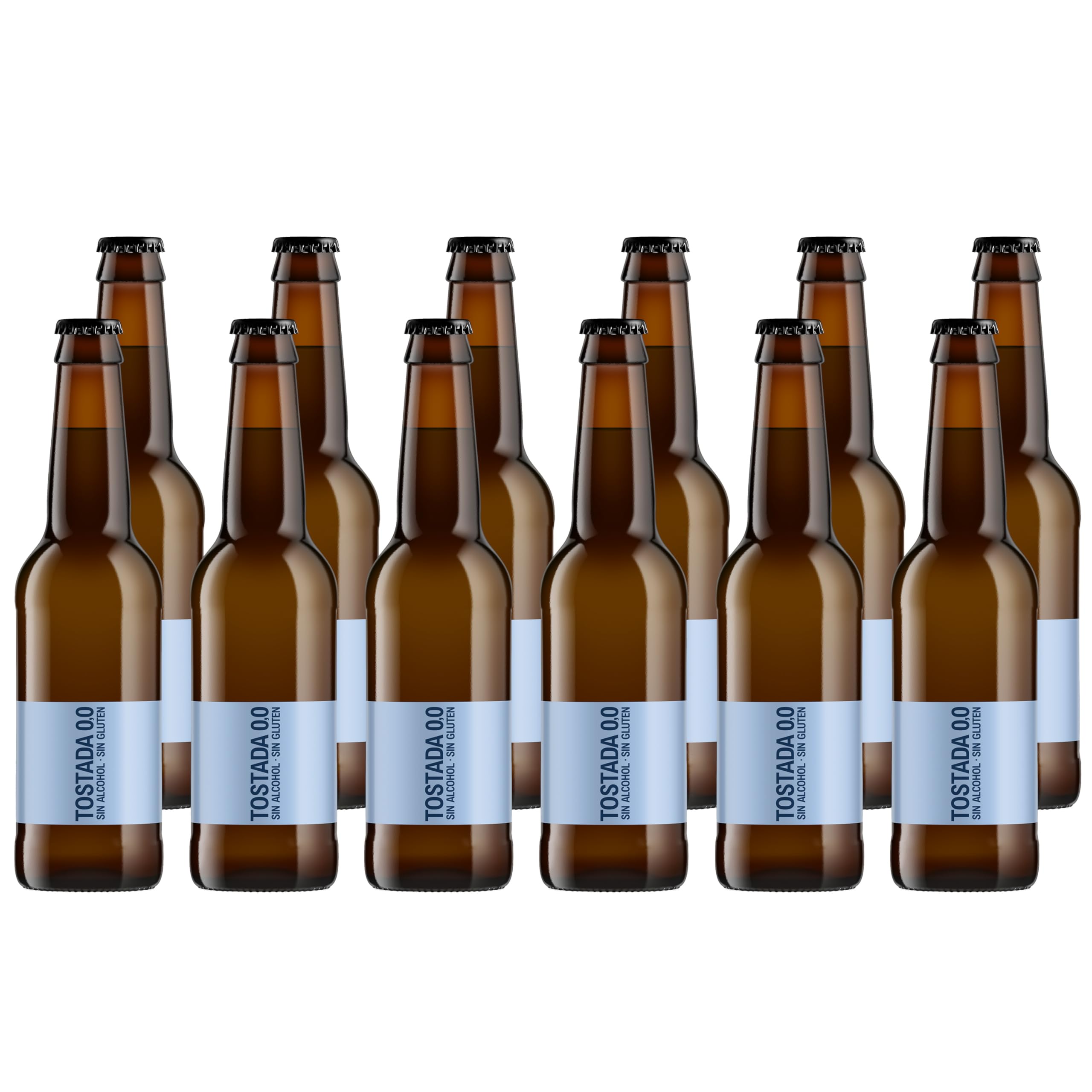 Cerveza Premium Arriaca TOSTADA 0,0 SIN ALCOHOL Y SIN GLUTEN en Pack Fabricación Artesanal (24 Latas 33cl)