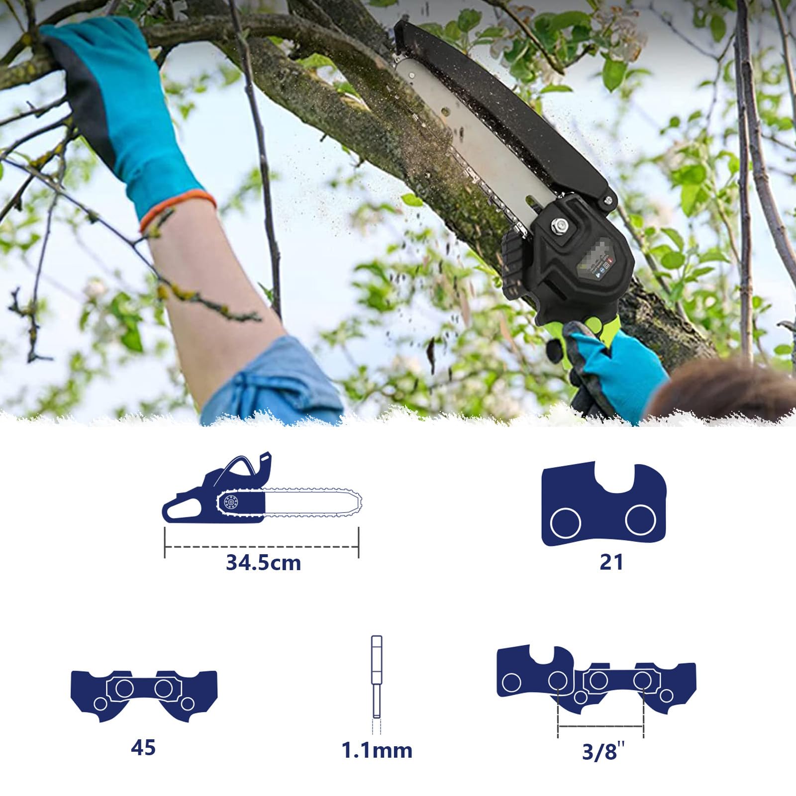 52 Maglie Di Trasmissione For Mini Motosega Elettrica(14-inch - Foto 7