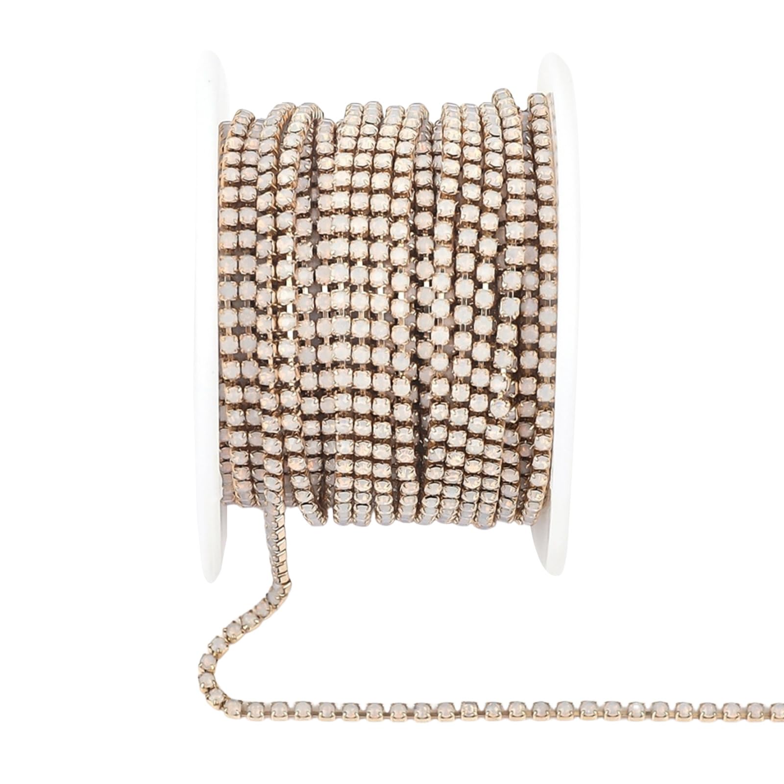 Chaîne en strass de 9,1 m avec base en métal pour création de bijoux et décors DIY