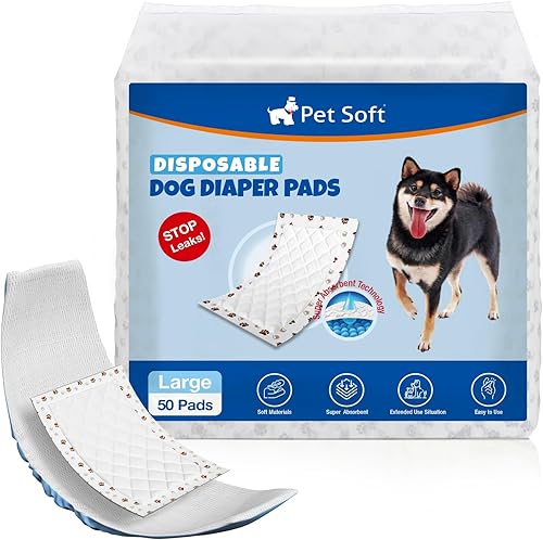 Miniatura 1 de Pet Soft Forros desechables para pañales para perros, almohadillas elevadoras - Se adaptan a la mayoría de los pañales lavables para perros y bandas