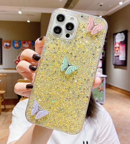 Miniatura 10 de Funda brillante para Samsung Galaxy A32 5G (no compatible con 4G), funda de lujo con purpurina bonita y brillante con diamantes 3D de mariposa