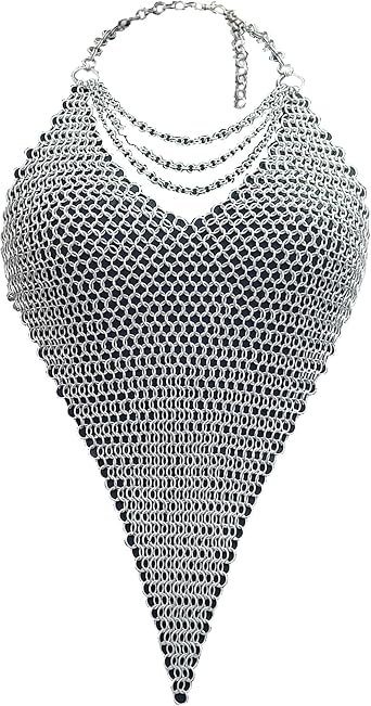 Chainmail أعلى سلسلة طبقات الألومنيوم بعقب حلقة يتوهم وأنيق في العصور الوسطى الرسن الأعلى زي اليدوية رين فير