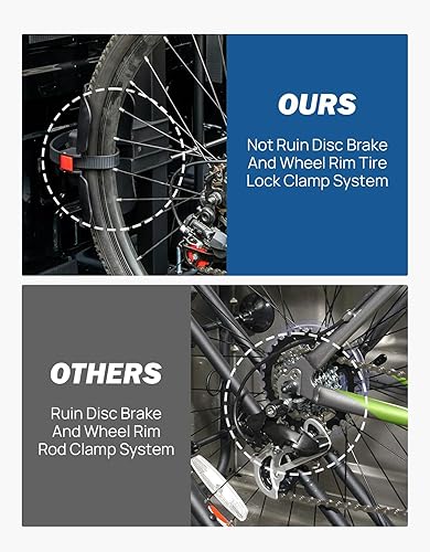 Miniatura 4 de JOYTUTUS Portabicicletas para cama de camión para camioneta de tamaño completo, Portabicicletas de cama de camión, Portabicicletas de cama de camión