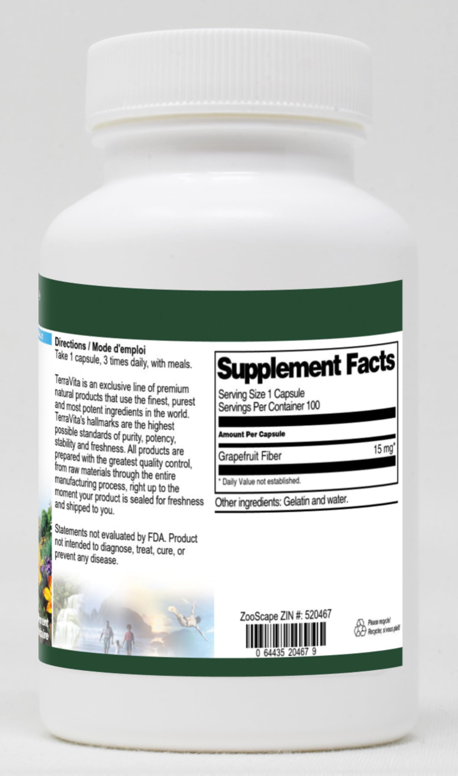 Amazon.com: Grapefruit Fiber - 450 mg (100 Capsules, ZIN: 520467