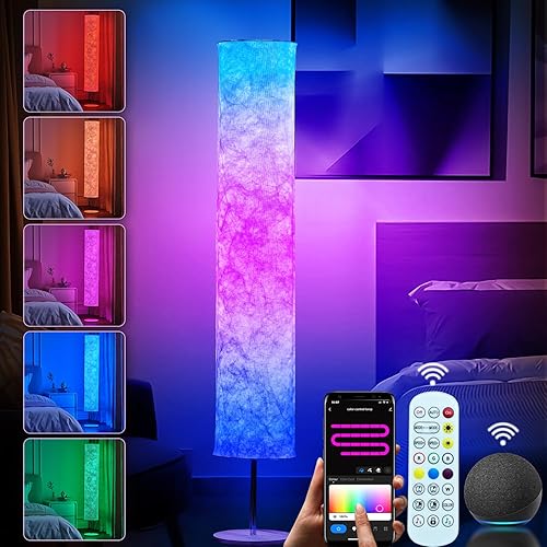 YIEONSHION Lámpara de pie LED que cambia de color RGB, lámpara inteligente con control de aplicación Alexa, lámpara de pie moderna con modo de disponible en Yaxa Costa Rica