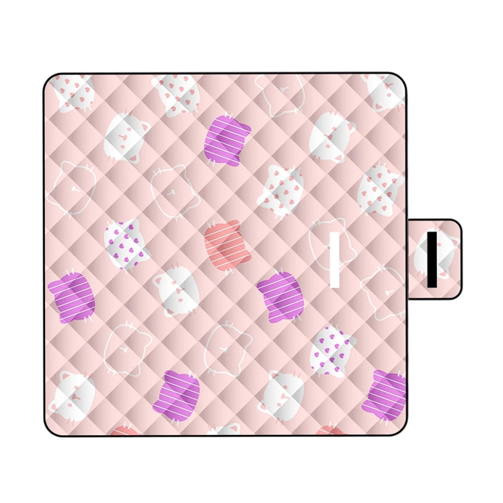Generico Coperta da Picnic Grande Portatile pieghevole imbottita 200x200 cm