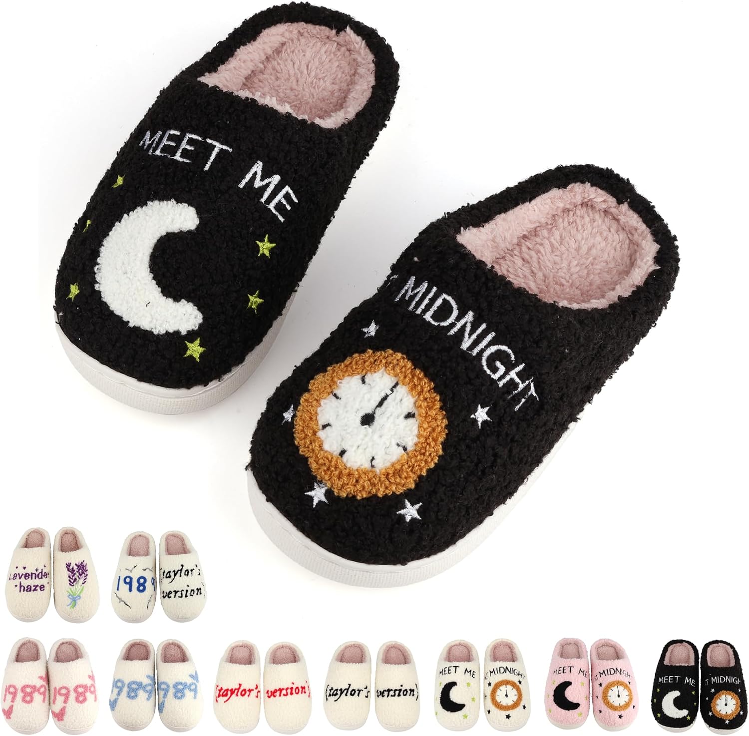 Women Men House Slippers Comfy Plush Slippers Shoes for Home Bedroom Indoor