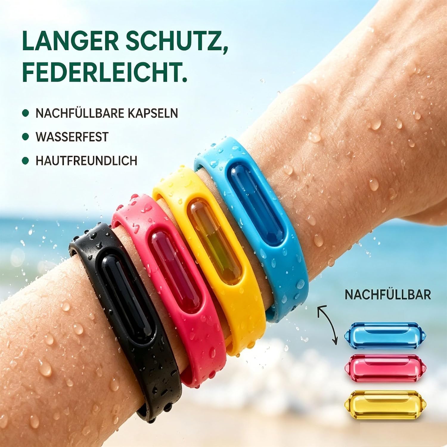 bronoir-Armbänder (5 Pack-B) | Verstellbares Armband, wasserfestes Design, für Camping Outdoor