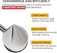 Vista 4 de ALDKitchen Dispensador de masa Acero inoxidable Vertedor de masa (embudo)