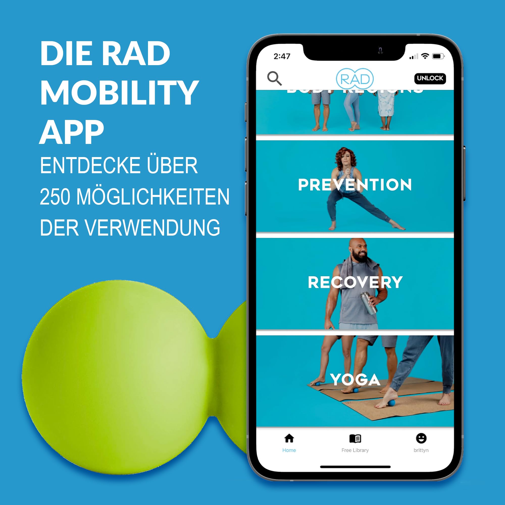 RAD Roller I Myofasziale Release-Tools I Multiple Densities I Selbstmassage Mobilität und Erholung
