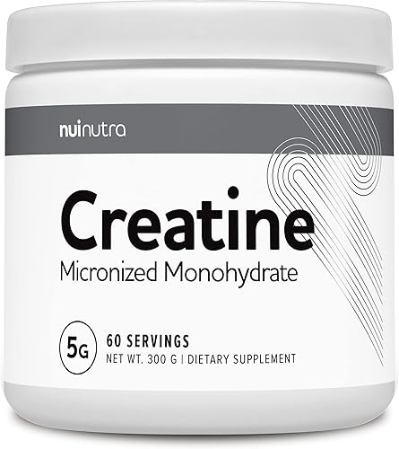 Nui Nutra Suplemento en polvo monohidrato de creatina micronizado 1058oz Masa muscular fuerza y mejora del rendimiento para hombres y mujeres