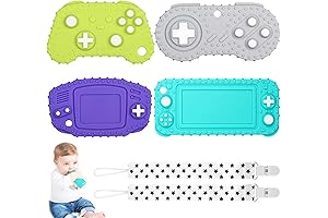 4-Pack Remote Control Game Controller Shape Baby Teething Toys