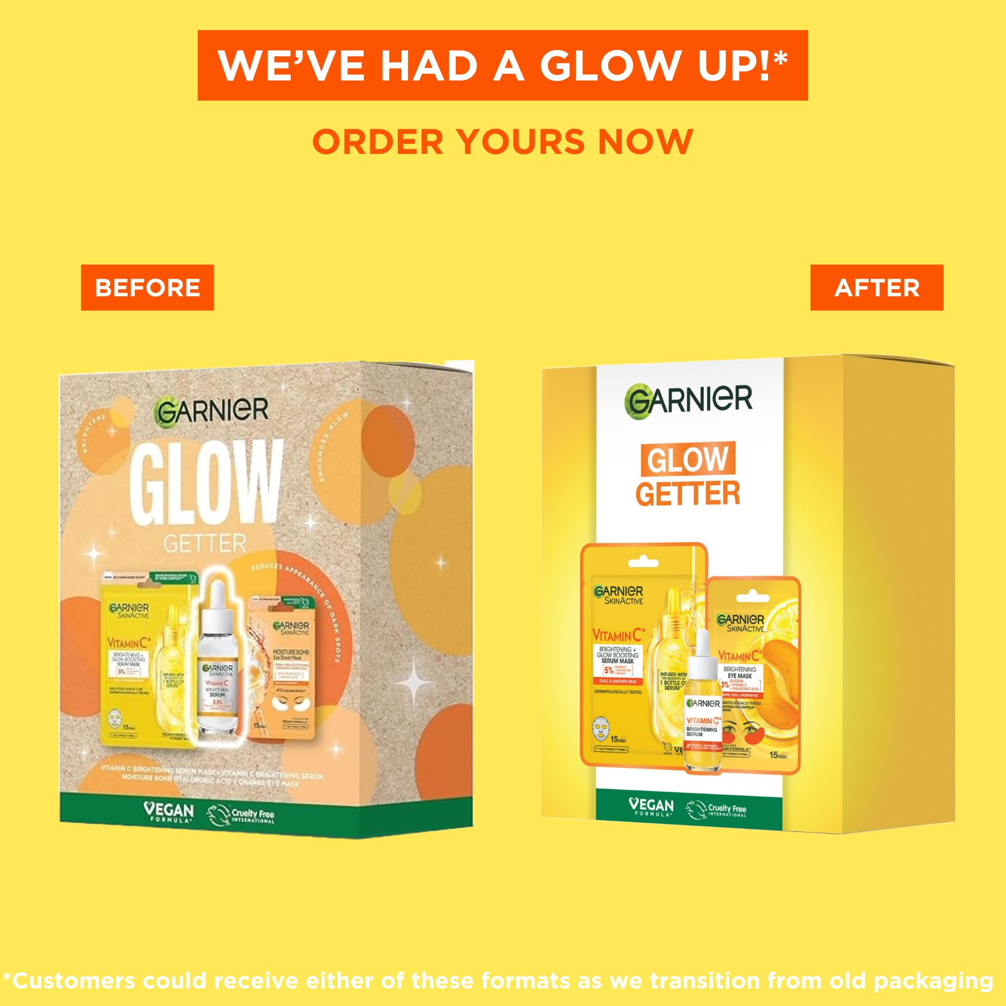 Garnier Vitamin C Glow Getter Giftset - Brightens Skin, Reduces