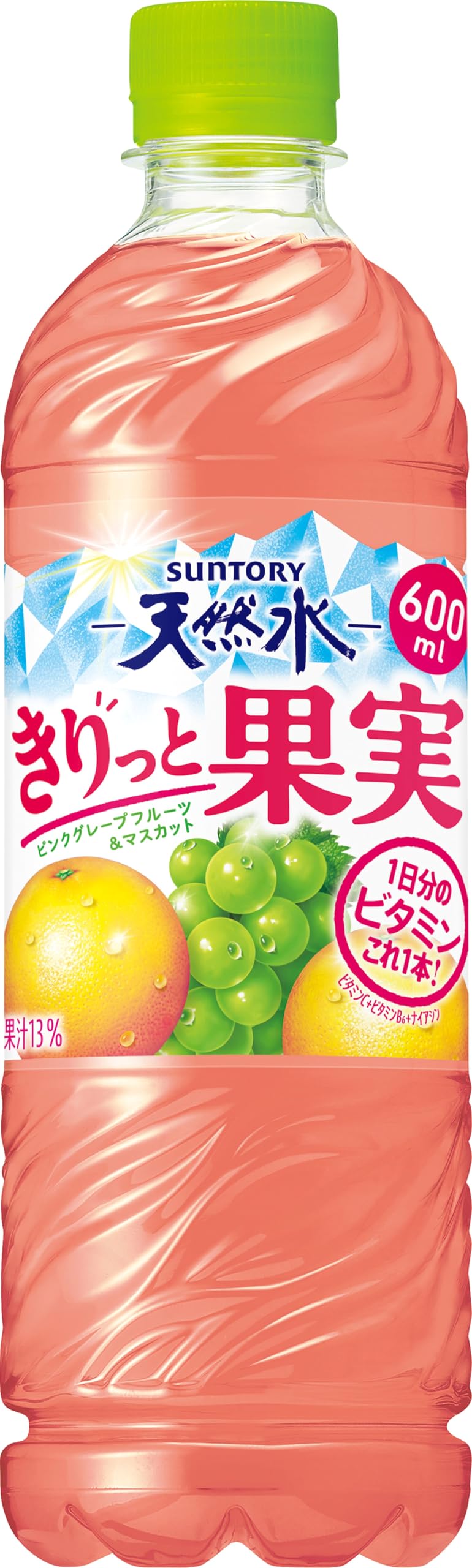 サントリー 天然水 きりっと果実 ピンクグレープフルーツ＆マスカット 600ml×24本