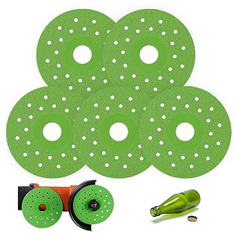 Diamond Rock Slab Cutting Disc Indestructible disc for Cutting and Grinding Tile and Marble, Rock Slab Flat Grinding Cutting Piece, 4 Inch Glass Cutting Disc 1mm Diamond Saw Blade 5
