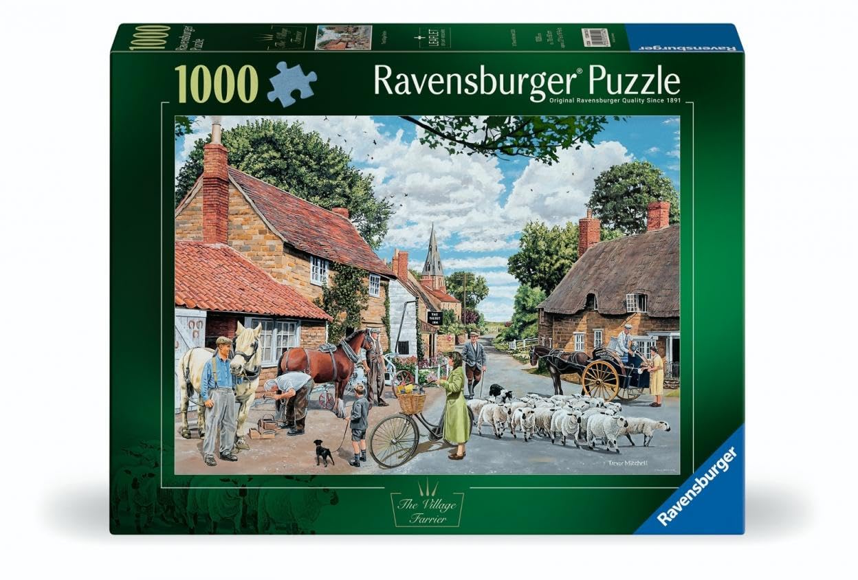 Nostalgic Village Farrier Puzzle 1000 Piece Ravensburger Countryside Scene