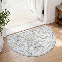 Vista 54 de jinchan Tapete de pasillo o cocina lavable, de época, reverso de hule antideslizante, ultradelgado, floral, para dormitorio, baño, lavandería y sala