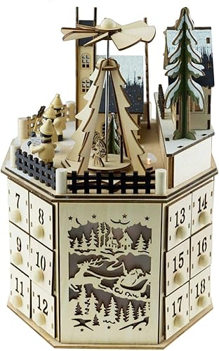 Miniatura 4 de Calendario tradicional de Adviento de madera, con cuenta regresiva