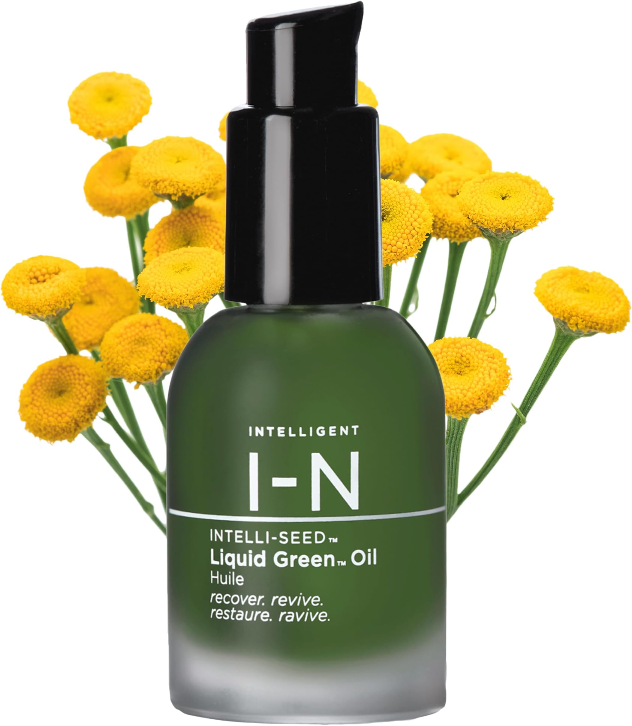 Liquid Green Organic Face Oil | Anti-Aging & Barrier Repair | With Intelli-Seed Antioxidants, Argan & Blue Tansy | Organic Formula Hydrates & Plumps Skin | Vegan, Cruelty-Free | 1 Fl Oz