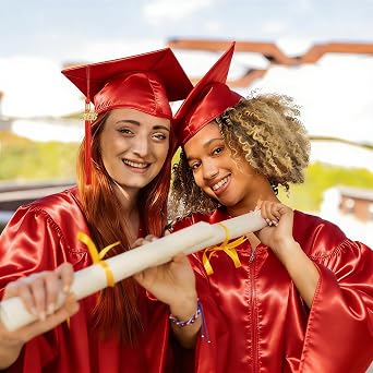 Matte Graduation Cap and Gown 2026 Set with Tassel Graduation for High School College Bachelor