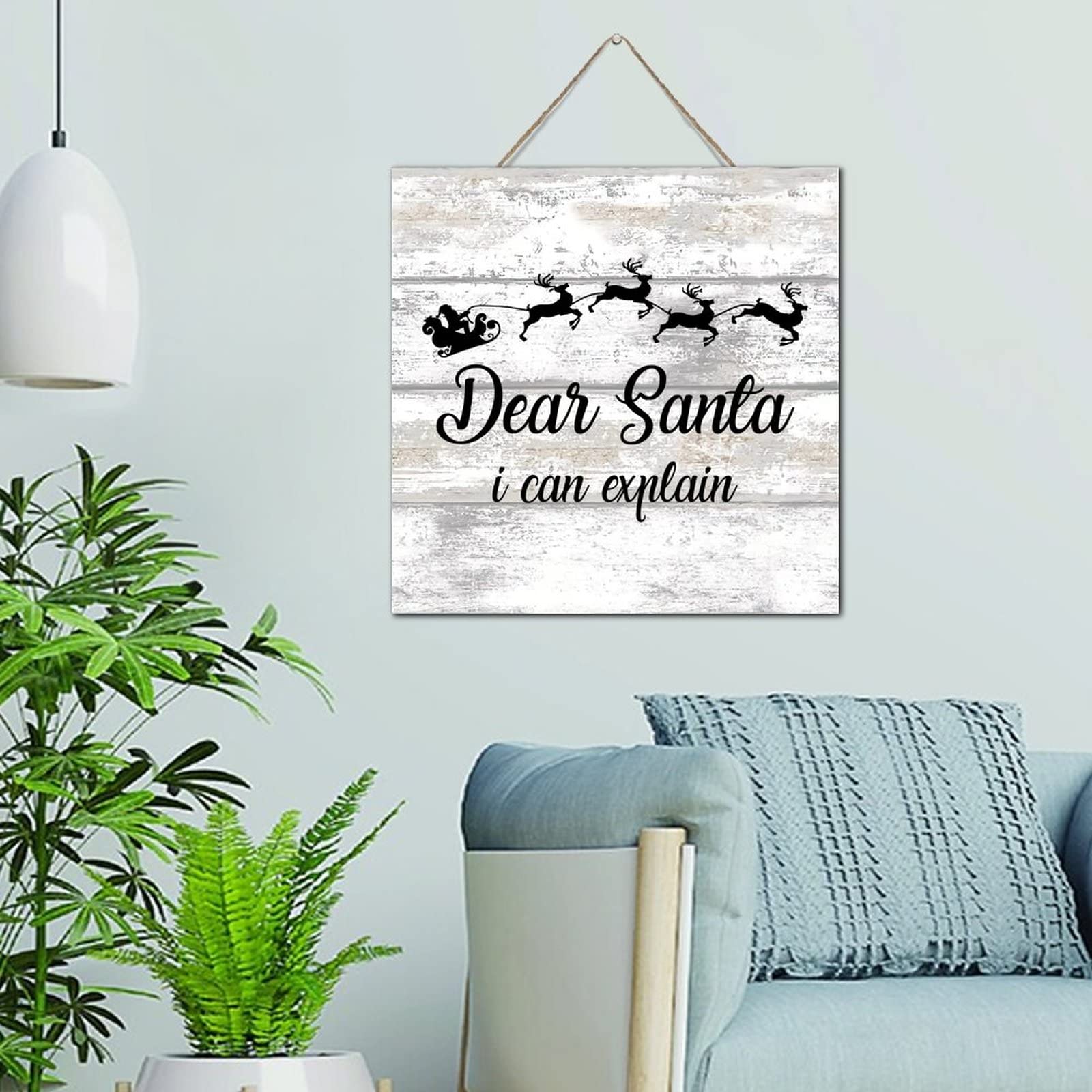 Panneau décoratif en bois 30,5 x 30,5 cm pour personnaliser vos murs de fête