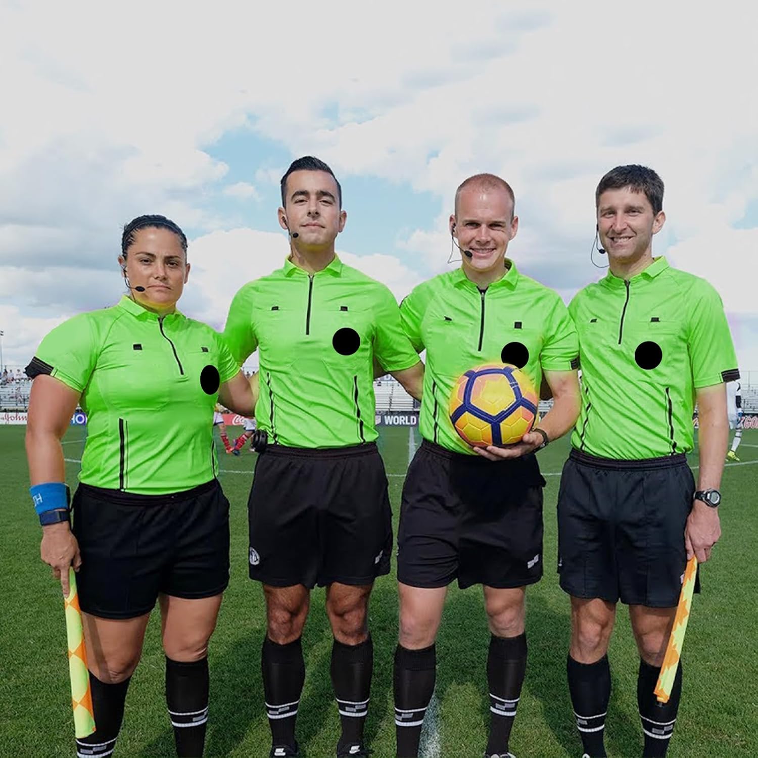 VKT Soccer Referee Shirt Jersey Kit Official Short Sleeve Ref Shirts Uniform Halloween Costume for Men & Women - Image 2