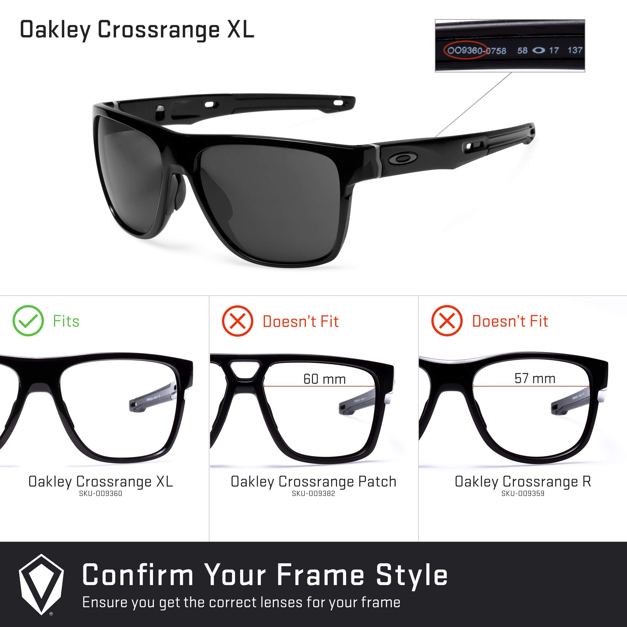 REVANT Lenti di ricambio compatibili con Oakley Crossrange XL OO9360