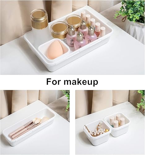 Miniatura 3 de BYCY Organizadores de cajones de oficina, 32 unidades, organizadores de cajones entrelazados, bandejas divisoras de almacenamiento (paquete de 32)