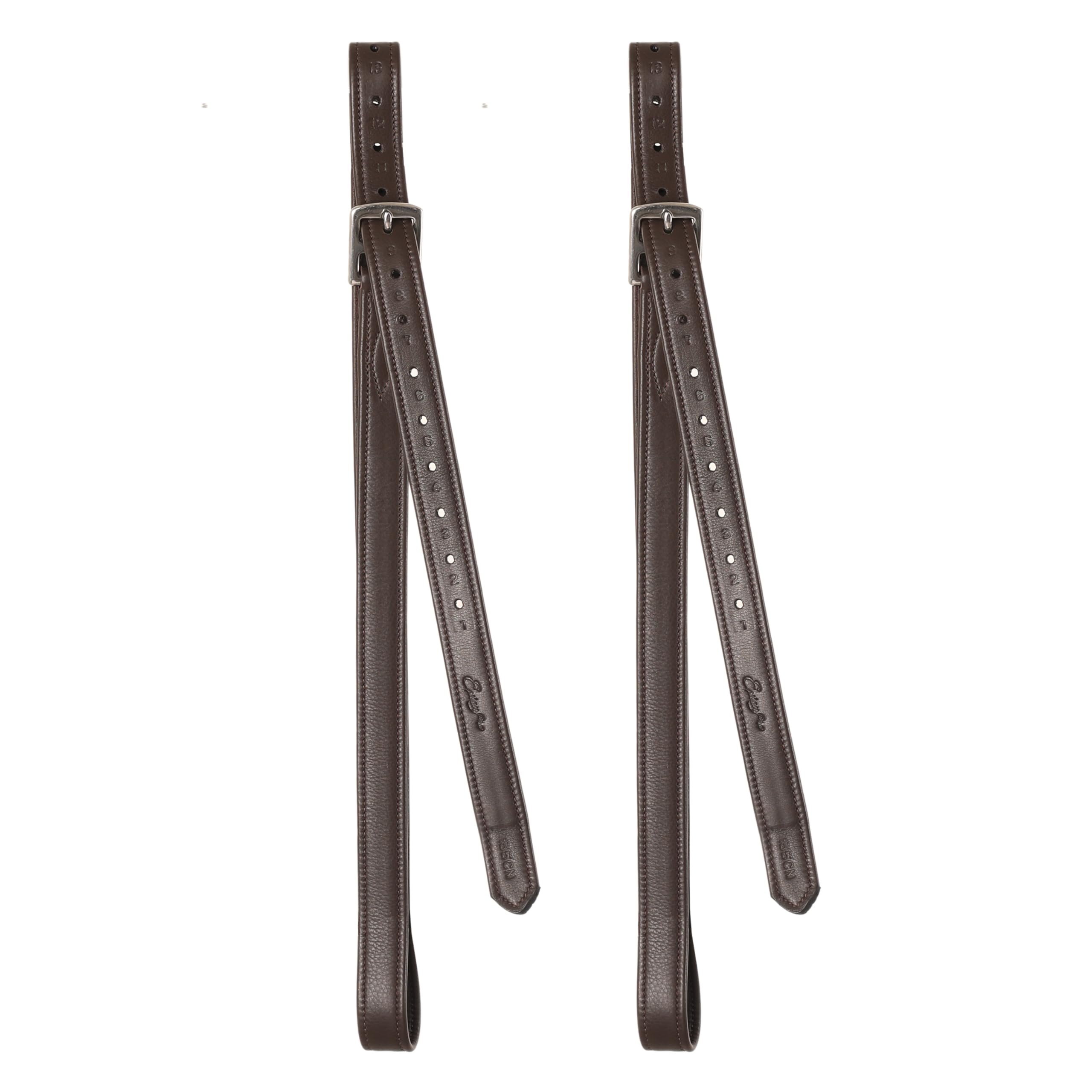Exion FlexiStrong Stirrup Leathers for English Saddles, 1" Premium Calfskin with Nylon Core, Numbered Holes - Image 3