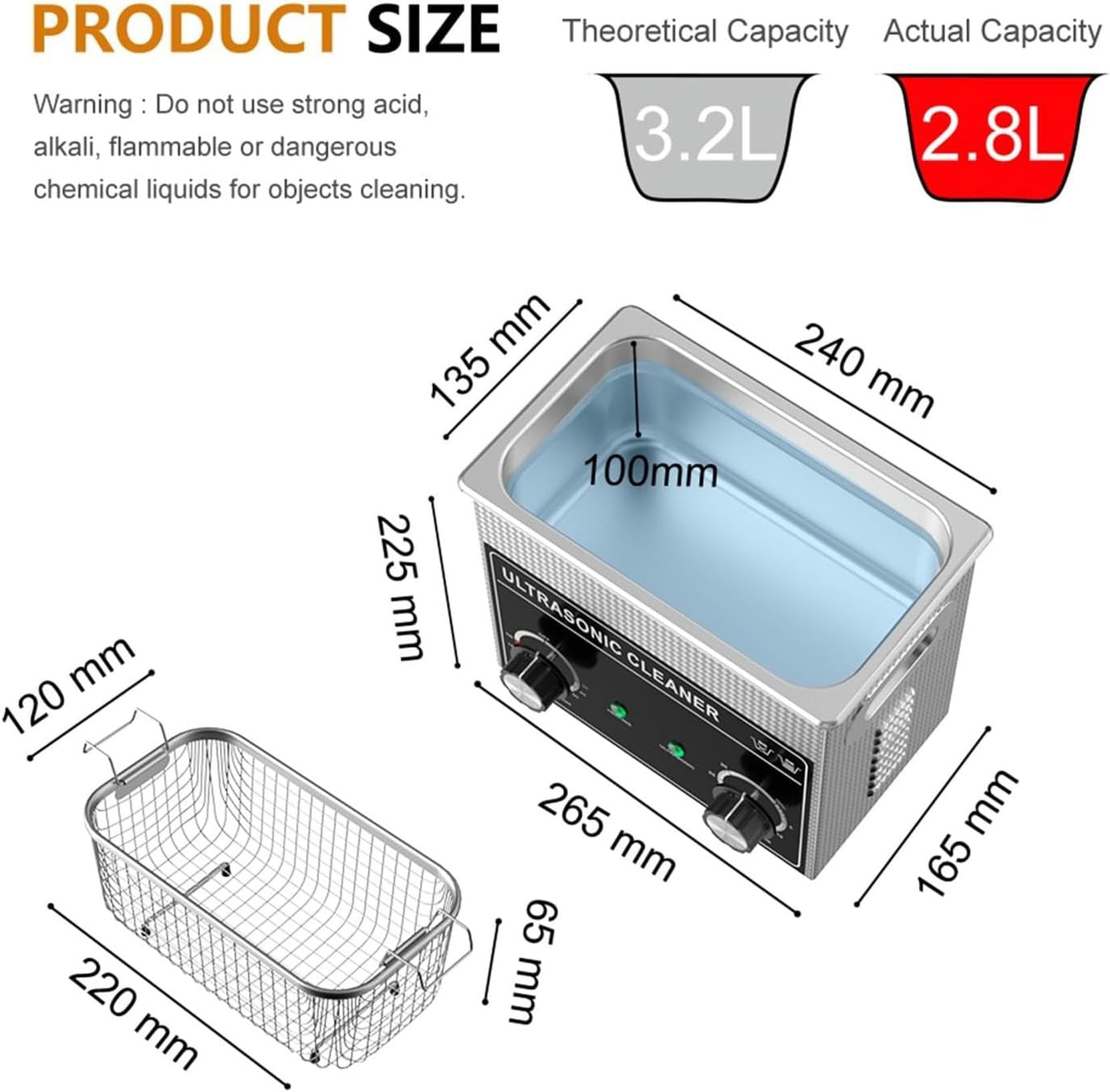 Pulitore ad ultrasuoni, Pulitore Ad Ultrasuoni 3L 120 W Plus 180 W Potenza Regolabile 2 ~ 3 Trasduttori Riscaldamento Ad Ultrasuoni Spedizione Gratuita Cestino Per PCB Stoviglie Protesi Gioielli Otton