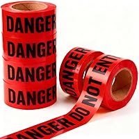 Vista 29 de Cinta amarilla brillante de precaución 3 x 1000 impresa en negro contrastante, 3 pulgadas. Ancha para la máxima legibilidad. Diseño resistente.