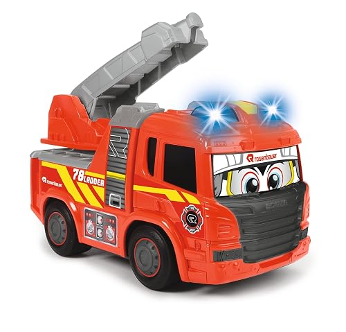 Dickie Toys- Camión de Bomberos 25cm con luz y Sonido (204114005)