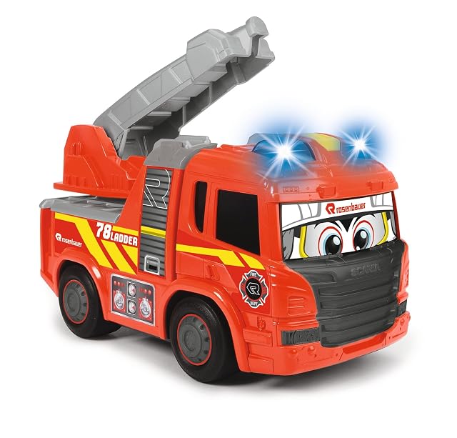 Dickie Toys- Camión de Bomberos 25cm con luz y Sonido (204114005)