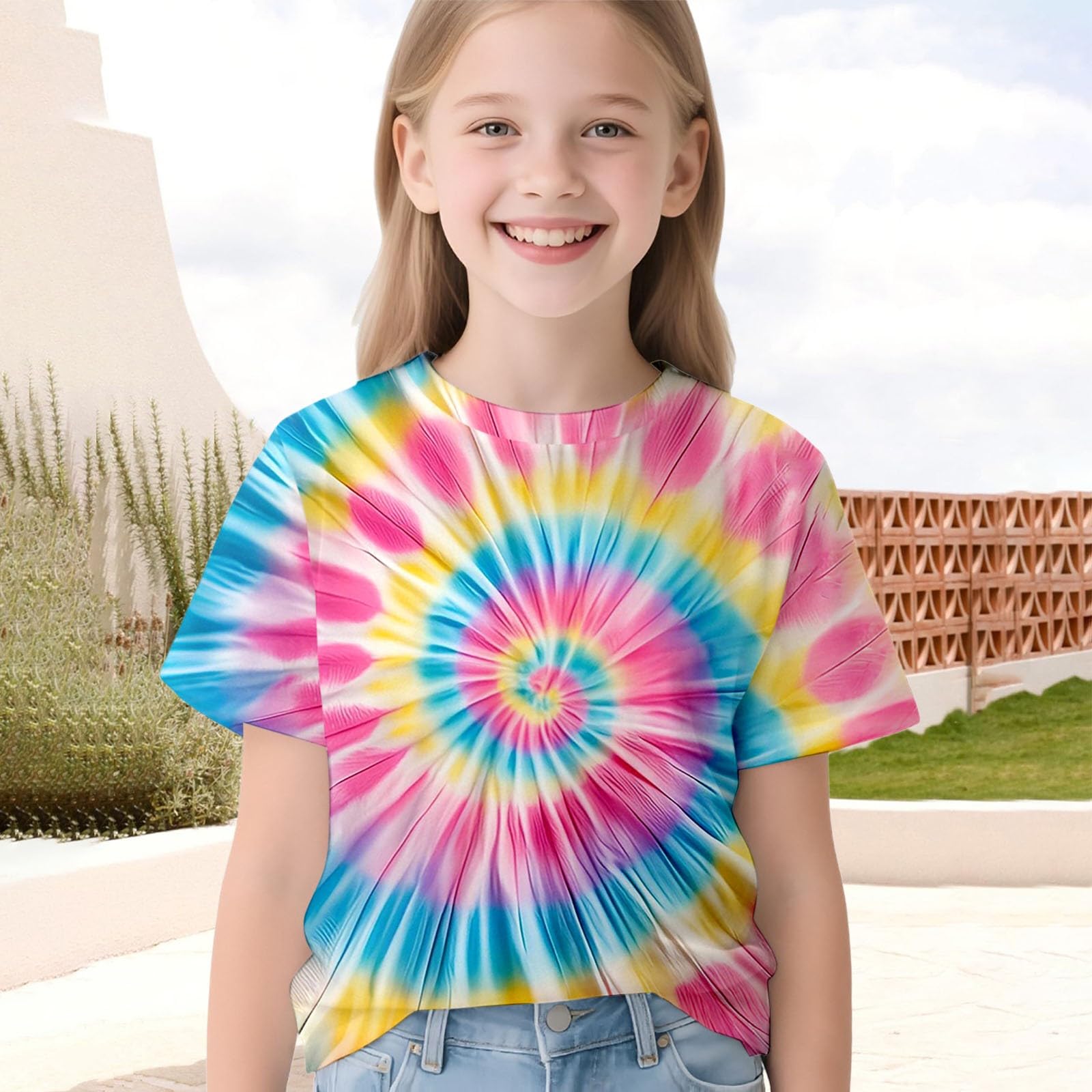 Camisetas de manga larga neón para niños y niñas talla 6-16 años