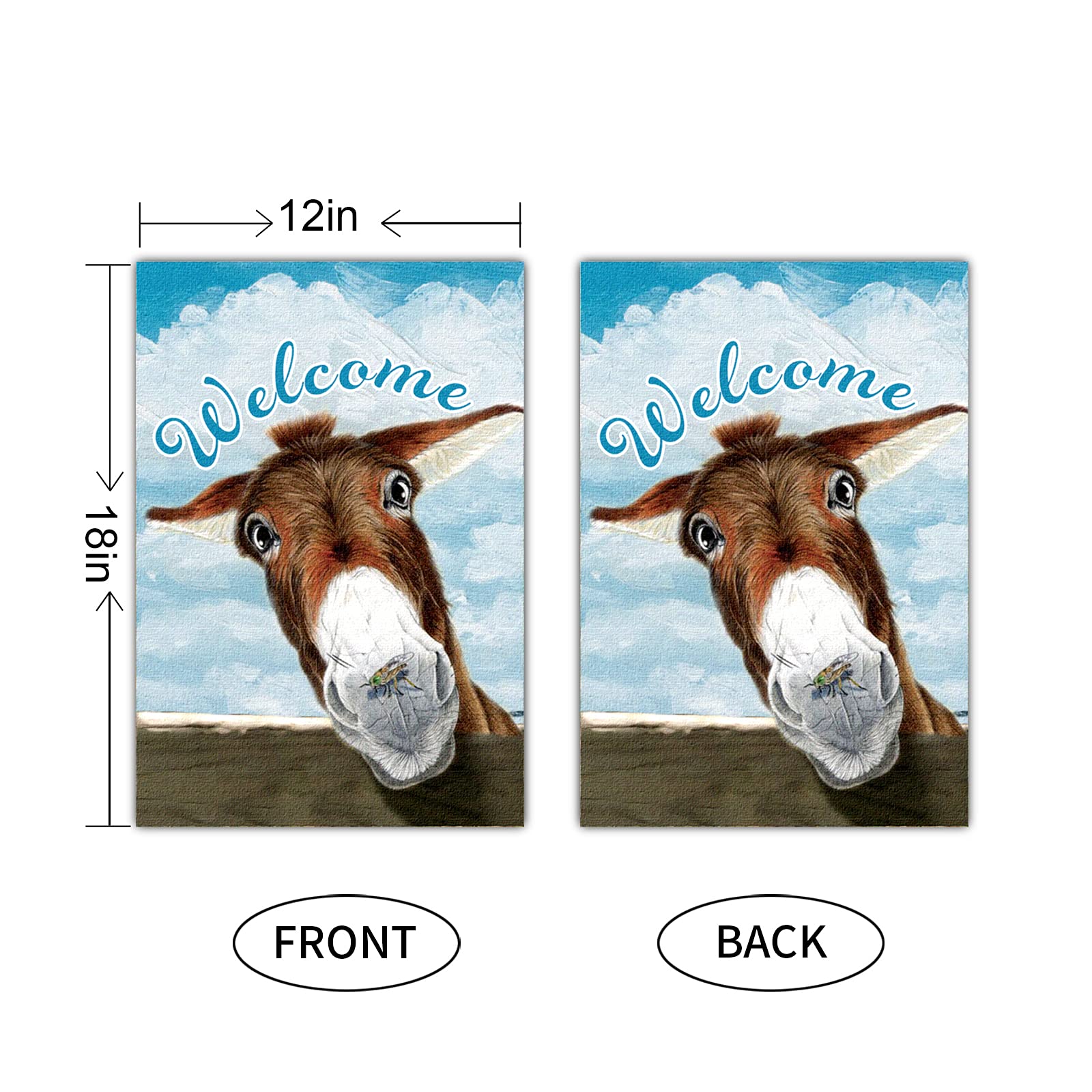 F*T様 BY GLADHAND GLADDEN DONKEY COAT Amazon.com : Welcome Garden Farm Flag, Funny Animal Donkey Garden