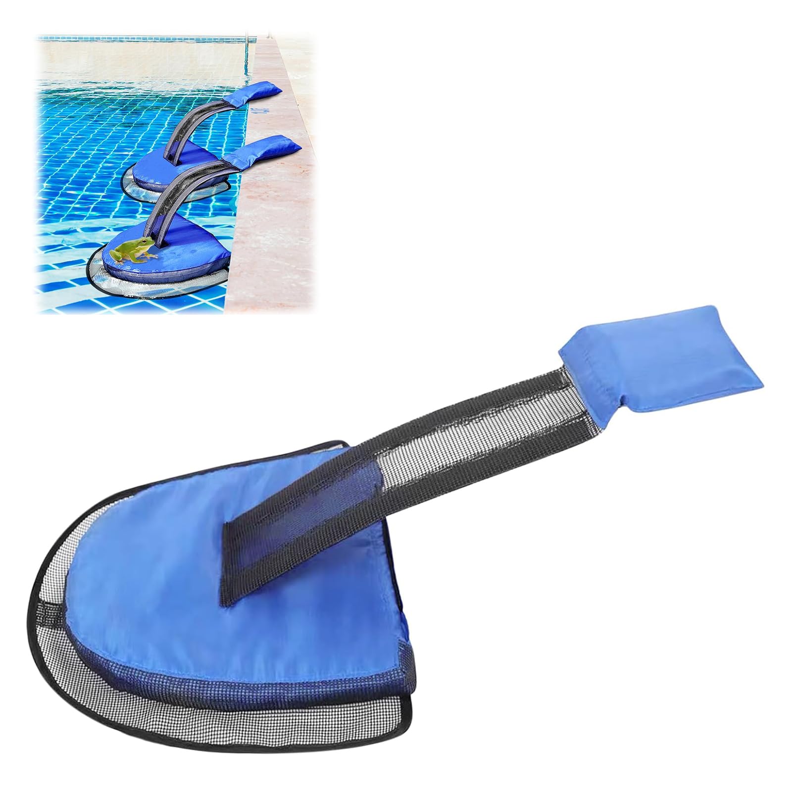 Rampa de Escape para Animales, Escape para Salvar Animales, Rampa de Rescate para Piscina, Critter Ramp, Accesorios para la Piscina, Escalera Multiusos con Red De Seguridadpara Piscinas y Spas
