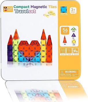 MEESHEEP Mini Blocs de Construction Magnétiques - 56 Pièces avec Boîte