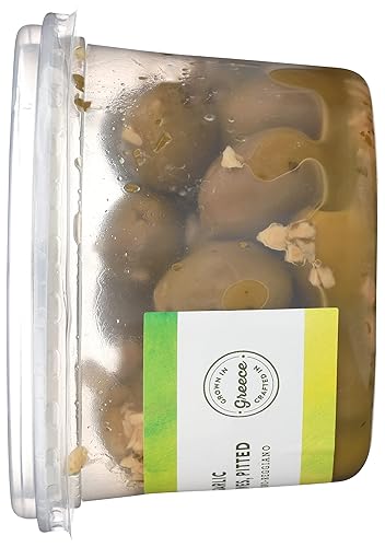 Miniatura 7 de MEDITERRANEAN MARKET BY DIVINA Aceitunas de ajo y limón marinadas sin hueso, 8.1 onzas