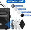 Backpack Premium Food Delivery Bag, Thermal Insulated Cooler Bag Large Capacity Suitable for Cold and Hot Food with Dividers, Takeaway Home Delivery, Suitable for Bike 40x40x43cm 68L