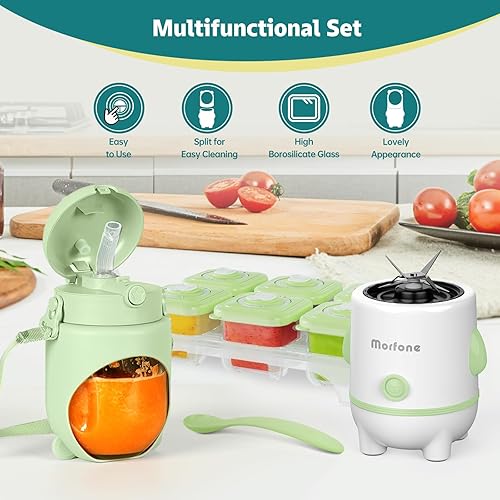 Miniatura 3 de Fabricante de alimentos para bebés, juego 17 en 1 para alimentos para bebés, alimentador de alimentos para bebés, chupete, regalo esencial para