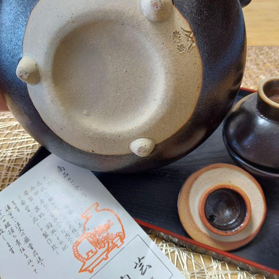 Amazon.co.jp: 薩摩焼桜岳陶芸酒器セット 黒千代香 黒ぢょか : ホーム