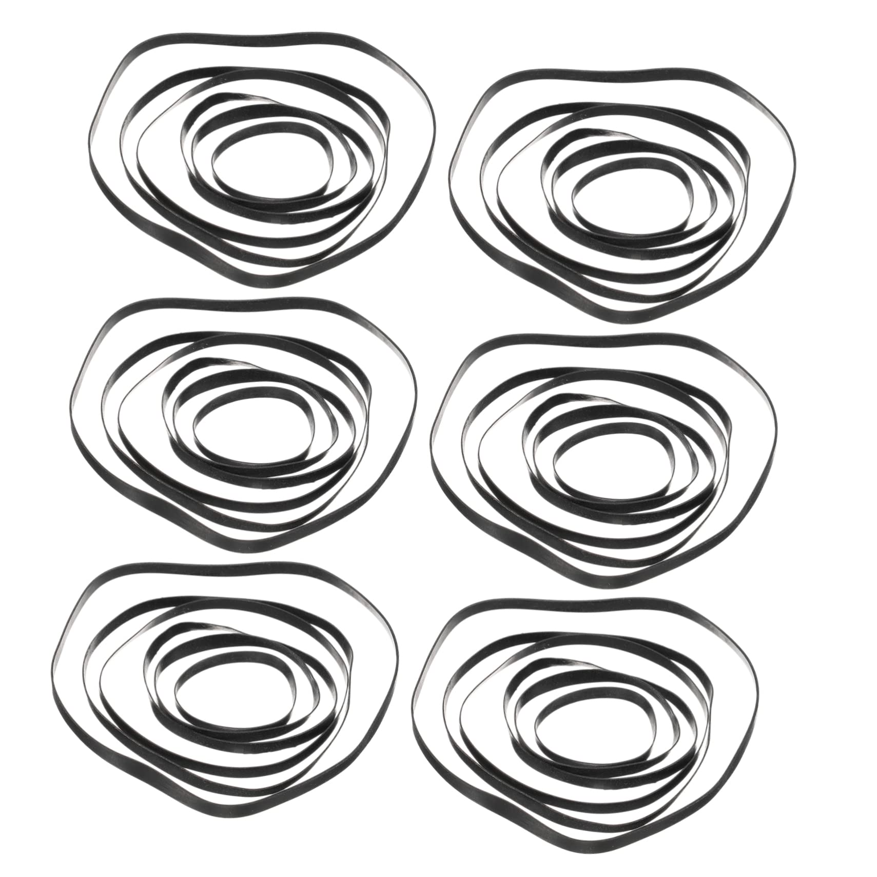NUOBESTY Set Da 50 Pezzi Cinghie Di Trasmissione in Gomma Per Lettori Cassette e Registratori, Ricambio Cinghie Per Giradischi e Unità Dvd, Compatibile Per Riparazione Audio e Manutenzione Dispositivi