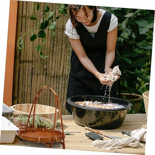 Miniatura 9 de Zerodeko Cestas tejidas 3 piezas de bambú soporte de aperitivos bandeja tejida cestas de almacenamiento cesta de postre de bambú tejido cesta de