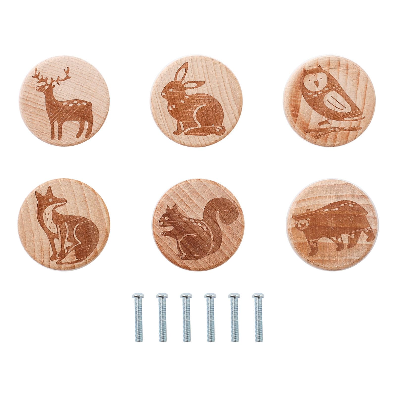 Fentency B Natural Wood Dresser Pulls Fun Animal Pattern Room Decor Kitchen Drawer Kno Animal Print Drawer Handle
