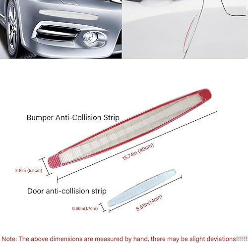 Miniatura 2 de Paquete de 8 parches anticolisión para parachoques de automóvil, antiarañazos, protector universal para parachoques trasero de automóvil,