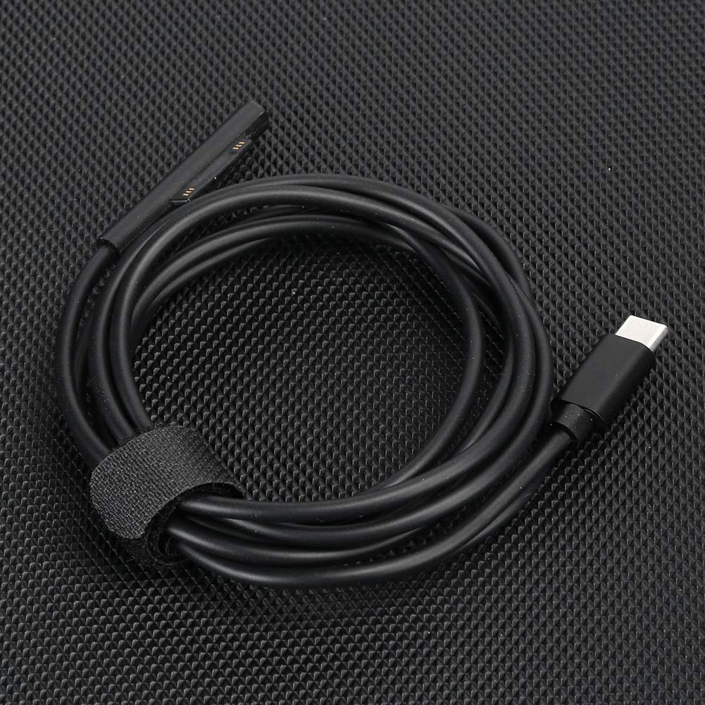 Charging Cable, 3.25A Fast Charging Adapter, 15V PD Compatible for Tablet Laptop Pro6 Pro5 Book2, Black 1.5m